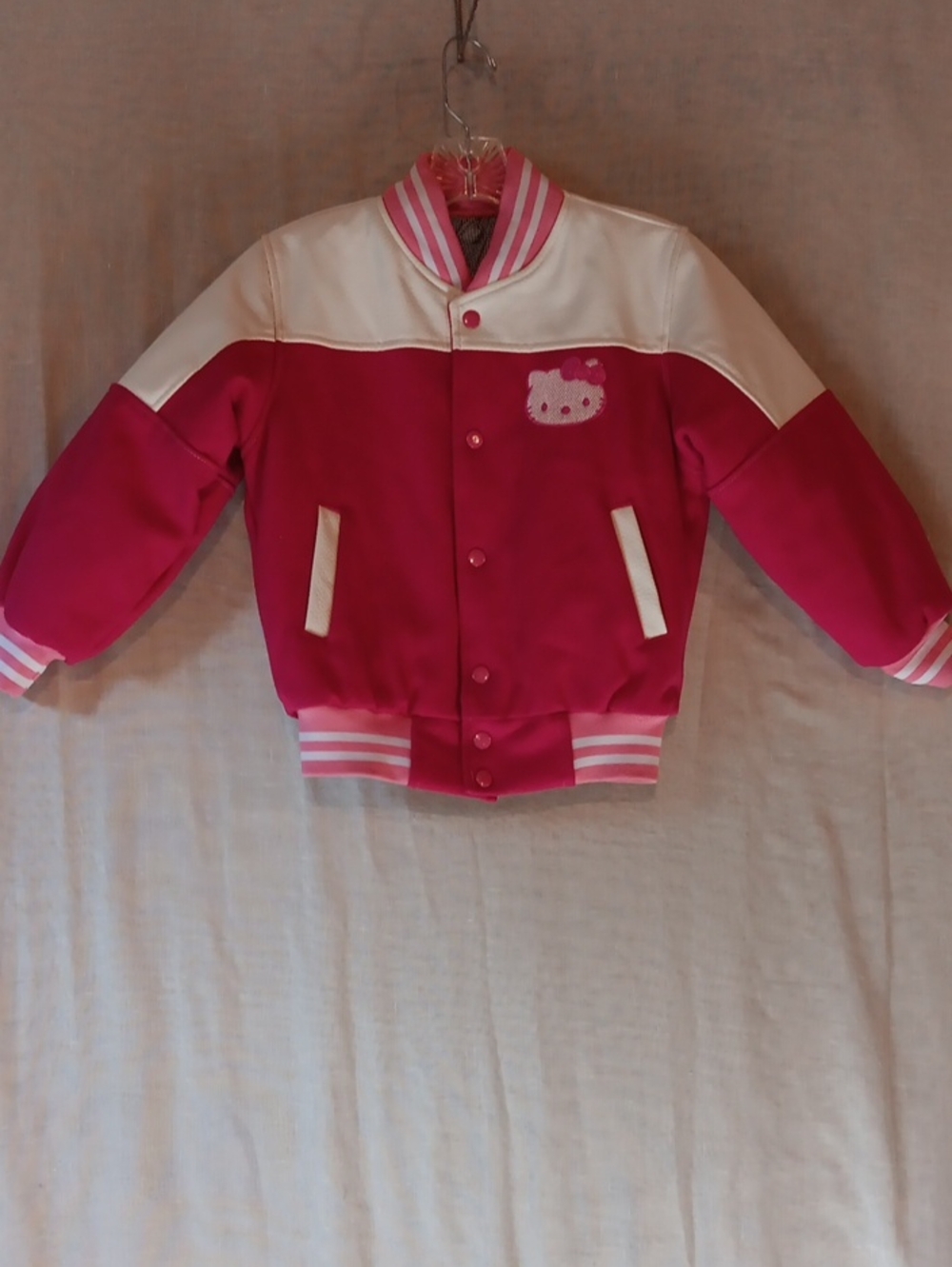 Hello Kitty Varsity Jacket.  Size 10/12?? **See Measurements